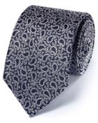 Charles Tyrwhitt Charles Tyrwhitt Navy Silk Classic Paisley Tie
