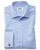 Charles Tyrwhitt Classic Fit Egyptian Cotton Royal Oxford Sky Blue Dress Casual Shirt Single Cuff Size 15/33 By Charles Tyrwhitt