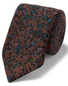  Orange Multi Floral Wool Print Luxury Italian Tie By Charles Tyrwhitt