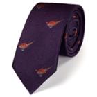 Charles Tyrwhitt Charles Tyrwhitt Classic Slim Purple Pheasant Country Tie
