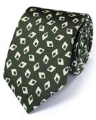 Charles Tyrwhitt Charles Tyrwhitt Forest Green Silk Italian Luxury Diamond Tie