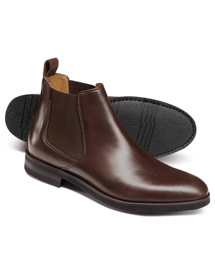  Chocolate Extra Lightweight Chelsea Boots Size 12 By Charles Tyrwhitt