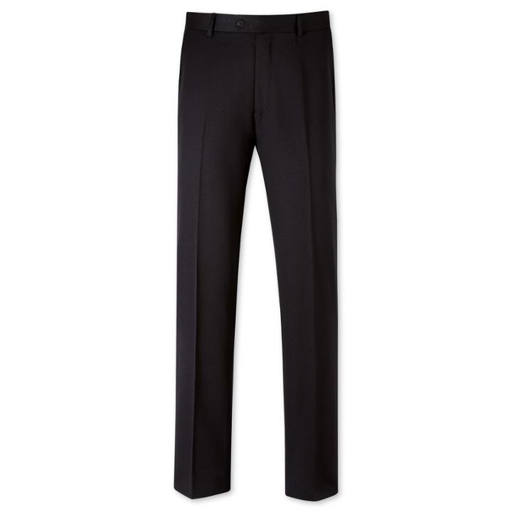 Charles Tyrwhitt Charles Tyrwhitt Navy Classic Fit Gabardine Wool Tailored Pants Size W32 L34