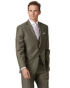  Olive Classic Fit Twill Business Suit Wool Jacket Size 38 By Charles Tyrwhitt