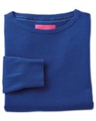 Charles Tyrwhitt Charles Tyrwhitt Royal Blue Merino Cashmere Long Line Sweater Size 14
