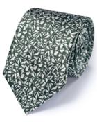 Charles Tyrwhitt Khaki Silk Classic Abstract Texture Tie By Charles Tyrwhitt