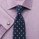 Charles Tyrwhitt Classic Fit Block Check Pink Cotton Dress Shirt French Cuff Size 15/34 By Charles Tyrwhitt