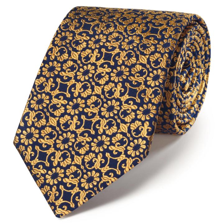 Charles Tyrwhitt Charles Tyrwhitt Luxury Gold Floral Tie
