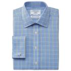 Charles Tyrwhitt Charles Tyrwhitt Blue And Gold Prince Of Wales Check Non-iron Slim Fit Shirt (14.5 - 33)
