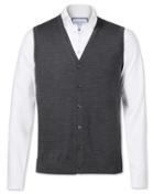  Charcoal Merino Wool Vest Size Medium By Charles Tyrwhitt