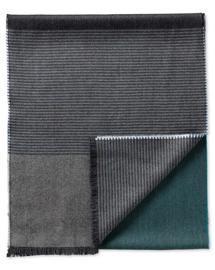  Blue Stripe Merino Scarf By Charles Tyrwhitt