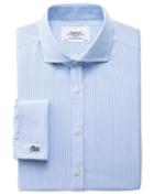 Charles Tyrwhitt Charles Tyrwhitt Extra Slim Fit Spread Collar Non-iron Bengal Stripe Sky Blue Shirt