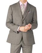 Charles Tyrwhitt Charles Tyrwhitt Grey Prince Of Wales Check Classic Fit Panama Business Suit Wool Jacket Size 36