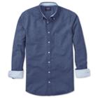 Charles Tyrwhitt Charles Tyrwhitt Denim Blue Washed Oxford Classic Fit Shirt (l)