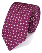 Charles Tyrwhitt Charles Tyrwhitt Berry Wool Printed Luxury Tie