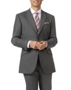  Charcoal Slim Fit Tan Stripe British Luxury Suit Wool Jacket Size 36 By Charles Tyrwhitt