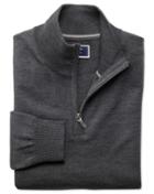 Charles Tyrwhitt Charcoal Merino Wool Zip Neck Sweater Size Medium By Charles Tyrwhitt