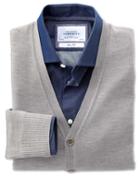 Charles Tyrwhitt Charles Tyrwhitt Silver Merino Wool Cardigan