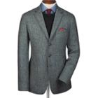 Charles Tyrwhitt Charles Tyrwhitt Sea Green Slim Fit Pennine Tweed Wool Jacket Size 42