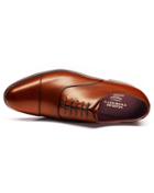 Charles Tyrwhitt Charles Tyrwhitt Brown Heathcote Calf Leather Toe Cap Oxford Shoes Size 11.5