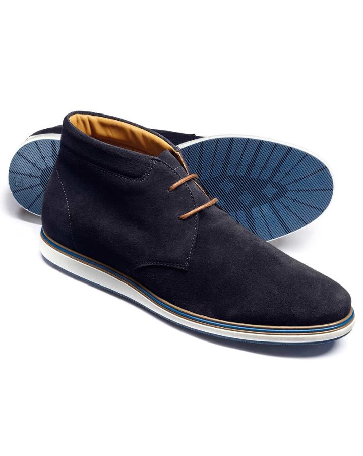 Charles Tyrwhitt Charles Tyrwhitt Navy Upton Suede Trainers Size 11.5