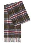  Olive Multi Check Cashmere Scarf By Charles Tyrwhitt