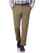 Charles Tyrwhitt Charles Tyrwhitt Beige Slim Fit Flat Front Cotton Chino Pants Size W30 L30