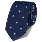 Charles Tyrwhitt Charles Tyrwhitt Classic Slim Navy And White Fleur De Lys Tie