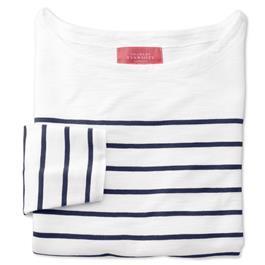 Charles Tyrwhitt White And Navy Breton Stripe Jersey Top