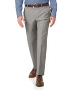  Light Grey Slim Fit Lightweight Wool Tailored Pants Size W30 L32 By Charles Tyrwhitt