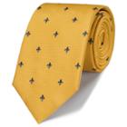 Charles Tyrwhitt Charles Tyrwhitt Classic Gold And Navy Fleur De Lys Tie