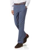 Charles Tyrwhitt Blue Slim Fit Stretch Cotton Chino Pants Size W30 L32 By Charles Tyrwhitt