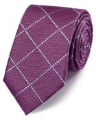 Charles Tyrwhitt Charles Tyrwhitt Purple Classic Windowpane Check Tie