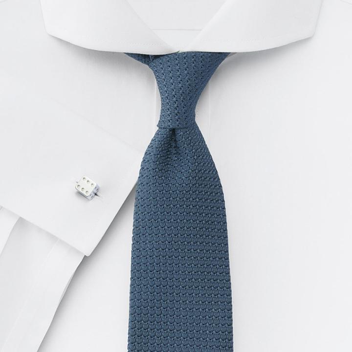 Charles Tyrwhitt Charles Tyrwhitt Blue Silk Luxury Grenadine Plain Slim Tie
