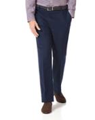 Charles Tyrwhitt Navy Classic Fit Stretch Non-iron Cotton Tailored Pants Size W32 L32 By Charles Tyrwhitt