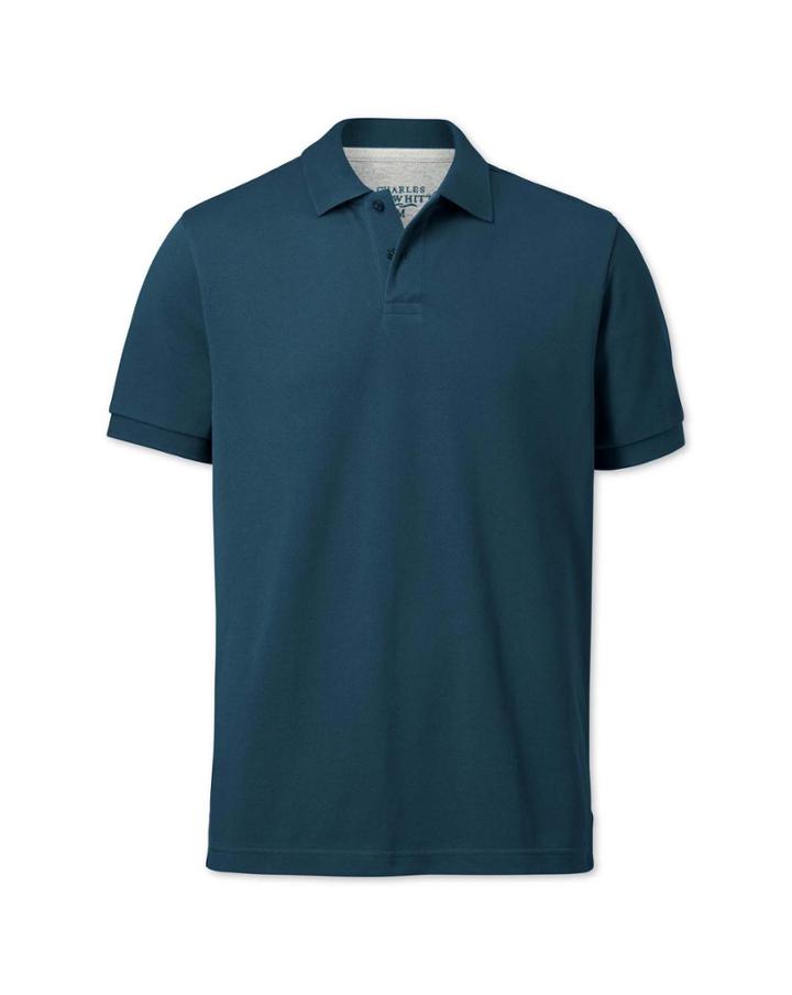 Charles Tyrwhitt Charles Tyrwhitt Classic Fit Teal Pique Polo