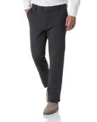  Charcoal Slim Fit Non-iron Travel Chino Size W30 L30 By Charles Tyrwhitt