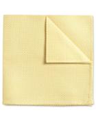 Charles Tyrwhitt Charles Tyrwhitt Light Yellow Plain Classic Silk Pocket Square