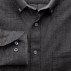 Charles Tyrwhitt Charles Tyrwhitt Classic Fit Grey Washed Oxford Cotton Dress Shirt Size Small