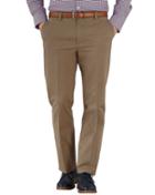 Charles Tyrwhitt Charles Tyrwhitt Tan Slim Fit Flat Front Non-iron Cotton Chino Pants Size W30 L30