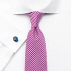 Charles Tyrwhitt Charles Tyrwhitt Pink Silk Classic Puppytooth Tie