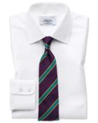  Slim Fit Egyptian Cotton Cavalry Twill White Dress Shirt French Cuff Size 16/36 By Charles Tyrwhitt