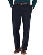 Charles Tyrwhitt Charles Tyrwhitt Navy Classic Fit Flat Front Non-iron Cotton Chino Pants Size W30 L38