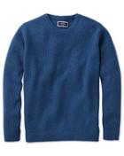  Blue Lambswool Rib Crew Neck Sweater Size Large By Charles Tyrwhitt