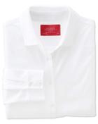 Charles Tyrwhitt Charles Tyrwhitt Women's White Jersey Cotton Shirt Size 10