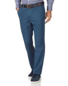  Bright Blue Slim Fit Flat Front Washed Cotton Chino Pants Size W32 L32 By Charles Tyrwhitt