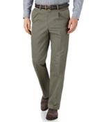 Charles Tyrwhitt Charles Tyrwhitt Light Green Classic Fit Single Pleat Cotton Chino Pants Size W30 L38