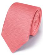 Charles Tyrwhitt Charles Tyrwhitt Coral Silk Classic Plain Tie