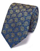 Charles Tyrwhitt Charles Tyrwhitt Navy And Gold Silk Vintage Paisley Luxury Tie