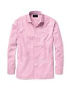 Charles Tyrwhitt Charles Tyrwhitt Slim Fit Pink And White Mini Check Coup Cotton Dress Shirt Size Large